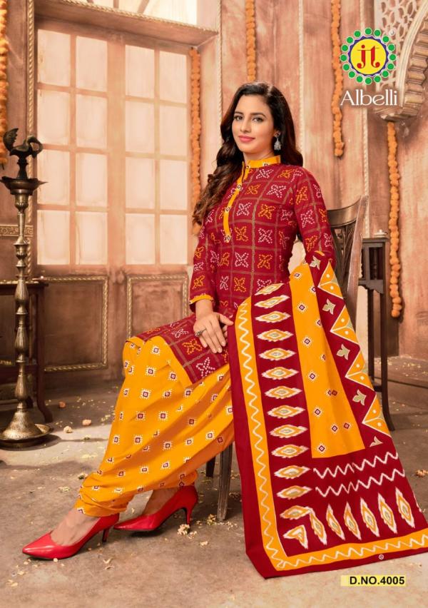 JT Albeli Vol-4 Cotton designer Patiyala Dress Material